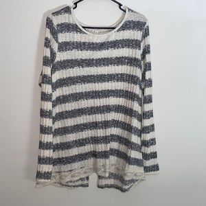 Striped light sweater